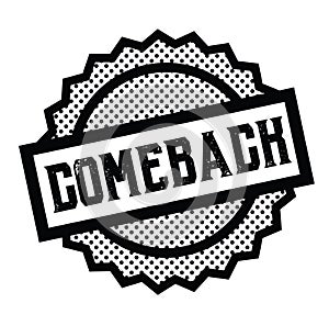 Comeback stamp on white