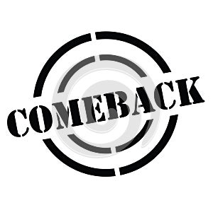 Comeback stamp on white