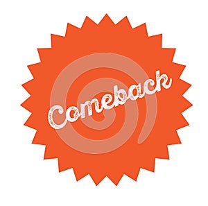 Comeback stamp on white