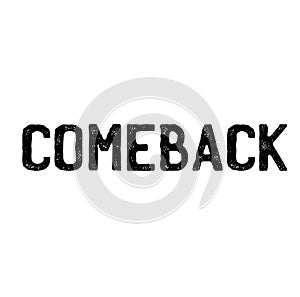 Comeback stamp on white