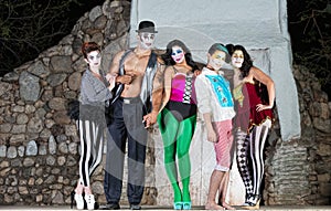 Comedia Del Arte Clowns