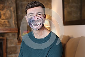 Comedic image of man with missing teeth