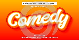 comedy editable text effect style