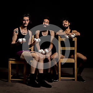 Comedy show by circus jugglers