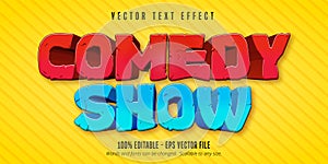 Comedy show text, comic style editable text effect
