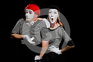 Comedy sketch of mimes