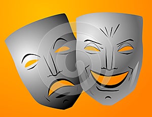 Comedy and tragedy masks