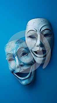 Comedy And Tragedy Masks Reflecting Joy and Sadness