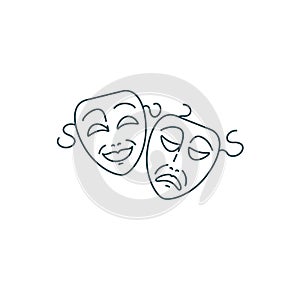 Comedy and tragedy theater masks