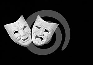 Comedy and tragedy theatre mask photo