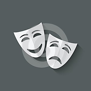 Comedy and tragedy theatrical masks