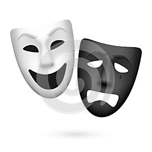 Comedy and tragedy theatrical masks