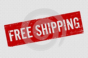 Comerce free shipping sign. Vector illustration