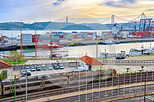Comercial port of Lisbon, Portugal
