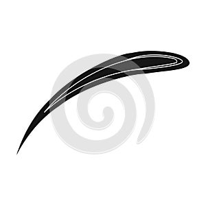 Comet Halley icon in black style isolated on white background. Planets symbol stock vector illustration.