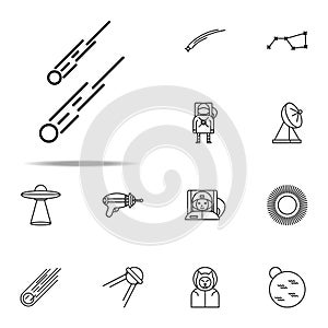 comet icon. Cartooning space icons universal set for web and mobile