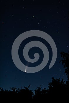 Comet Neowise on the nightsky over Kiel in Germany