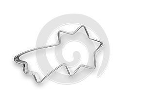 Comet shaped cookie cutter