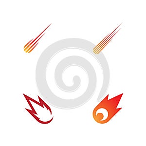 Comet vector icon illustration