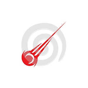 Comet vector icon illustration