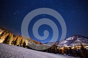 Comet Wirtanen over Vail, Colorado during its closest pass to earth.