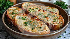 comfort food, perfectly toasted garlic bread slices, ideal for dipping into a bowl of hot lasagna soup, create a cozy