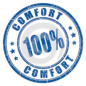 Comfort guarantee rubber stamp