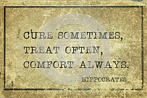 Comfort always Hippocrates