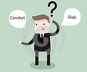 Comfort or risk zone cartoon