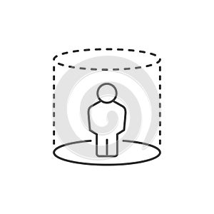 Comfort zone line outline icon