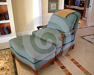 Comfortable Chair and Ottoman photo