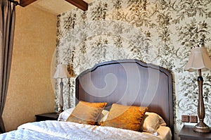 Comfortable and elaborate bedroom interior