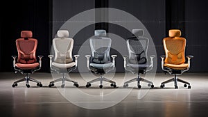 Comfortable and ergonomic office chairs with various settings and features