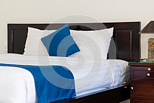 Comfortable king size bed and modern furniture