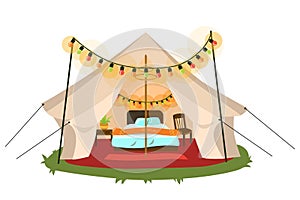 Comfortable marquee with conveniences