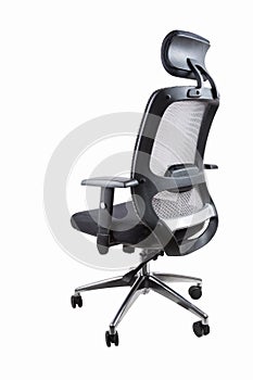 Comfortable office swivel chair isolated photo