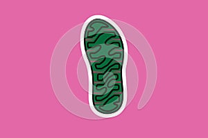 Comfortable Orthotic Shoe Insole Sticker vector illustration. Fashion object icon concept