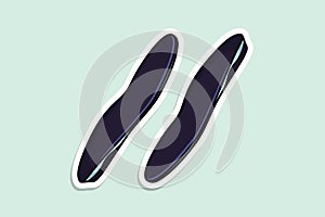 Comfortable Orthotics Shoe Insole, Arch Supports Sticker vector illustration. Fashion object icon concept.