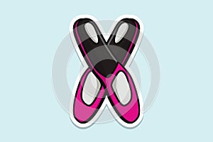 Comfortable Orthotics Shoe Insole, Arch Supports Sticker vector illustration. Fashion object icon concept.
