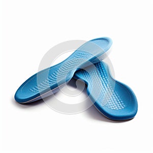 Comfortable Pair of Blue Insoles Created With Generative AI Tech