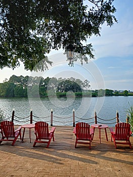 A comfortable place to enjoy the view on Lake Vilo Lakeside Avenue Jakarta