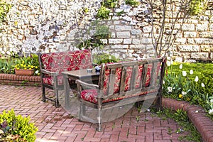 A comfortable place to relax in the tea garden