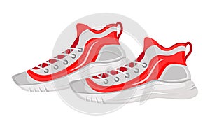 Comfortable running shoes semi flat color vector object
