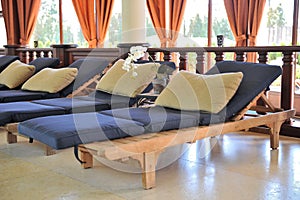 Comfortable spa loungers