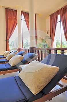 Comfortable spa loungers