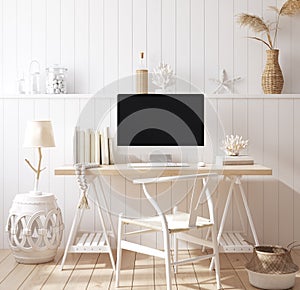 Comfortable working place at home, home office