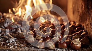 The comforting crackle of a fireplace fills the air as you bite into these perfectly roasted chestnuts their tender