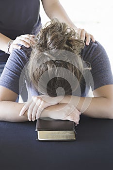 Comforting a Distressed Woman During a Bible Study