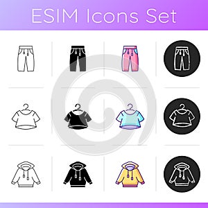 Comfry loungewear icons set photo