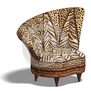 Comfy chair with african design